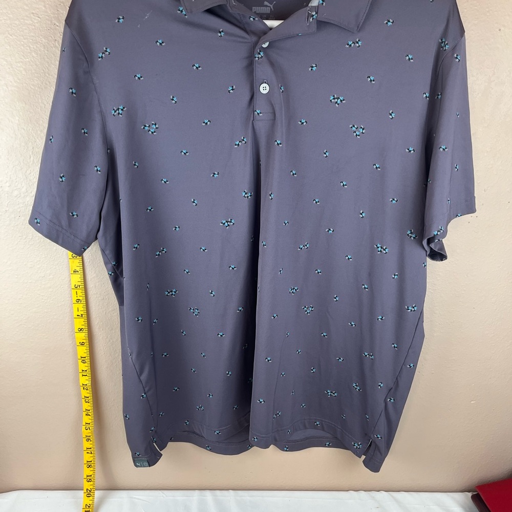 Puma Men's Purple Go Polo with Teal Accents XL. Worn TWO times. Very nice!